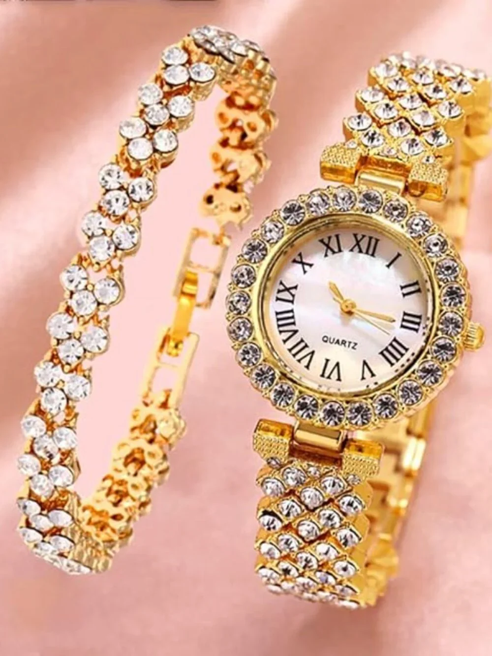 BRAND NEW Bangle Bracelet Analog Quartz Wristwatch Dress Watch Set